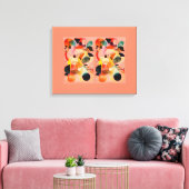 Toile Abstrait orange (Insitu(Salon))