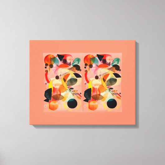 Toile Abstrait orange (Recto)