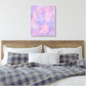 Toile Abstrait Pastel Blush Rose et Bleu (Insitu(Chambre))