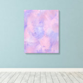Toile Abstrait Pastel Blush Rose et Bleu (Insitu (Plancher de Bois))