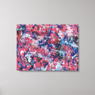 Toile Abstrait Pink Splatter
