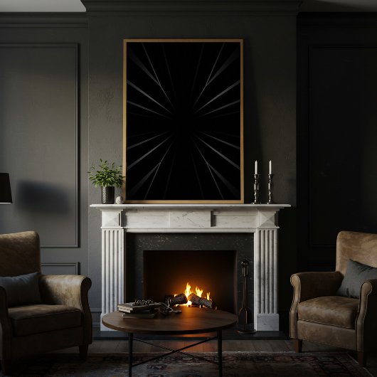 Toile Abstrait sombre radial