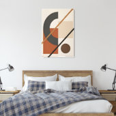 Toile Abstrait Tons Terreux Milieu du Siècle (Insitu(Chambre))