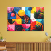 Toile Abstrait tropical (Insitu(Salon))