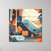 Toile abstrait tropical 001 (Recto)