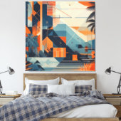 Toile abstrait tropical 001 (Insitu(Chambre))