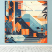 Toile abstrait tropical 001 (Insitu (Plancher de Bois))