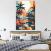 Toile abstrait tropical 002 (Insitu(Chambre))