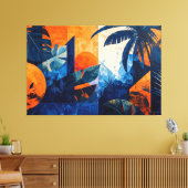 Toile Abstrait tropical 004 (Insitu(Salon))