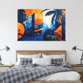 Toile Abstrait tropical 004 (Insitu(Chambre))