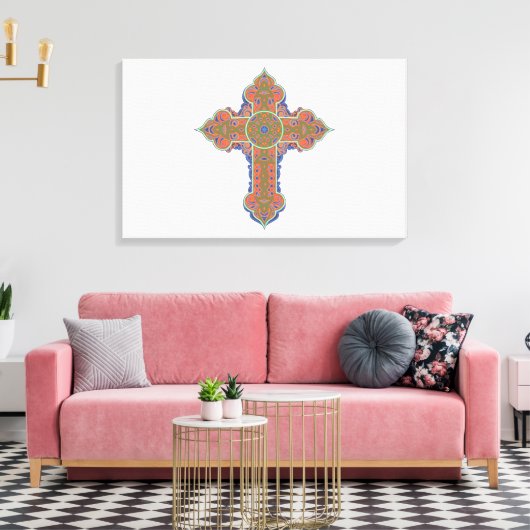 Toile Abstrait Vector Christian Cross Religieux (Insitu(Salon))