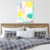 Toile Abstrait visage frais - Couleurs ressort (Insitu(Chambre))