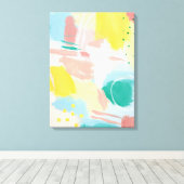 Toile Abstrait visage frais - Couleurs ressort (Insitu (Plancher de Bois))