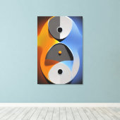 Toile Abstrait Yin Yang Canvas Imprimer (Insitu (Plancher de Bois))