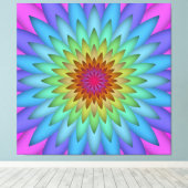 Toile Abstraite à fleurs d'art coloré (Insitu (Plancher de Bois))