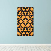 Toile Abstraite Art Orange Retro (Insitu (Plancher de Bois))