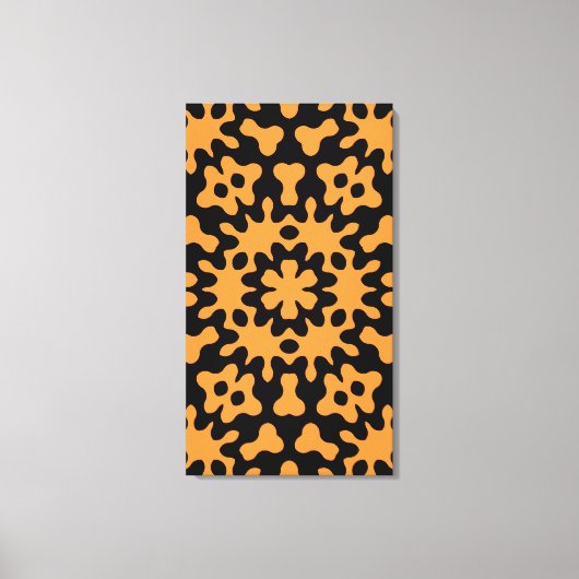 Toile Abstraite Art Orange Retro (Recto)
