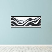 Toile Abstraite en noir et blanc (Insitu (Plancher de Bois))