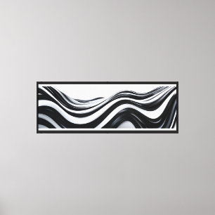 Toile Abstraite en noir et blanc