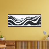 Toile Abstraite en noir et blanc (Insitu(Salon))