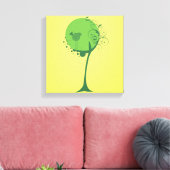 Toile Abstraite enrobée dans l'arbre (Insitu(Salon))