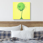 Toile Abstraite enrobée dans l'arbre (Insitu(Chambre))