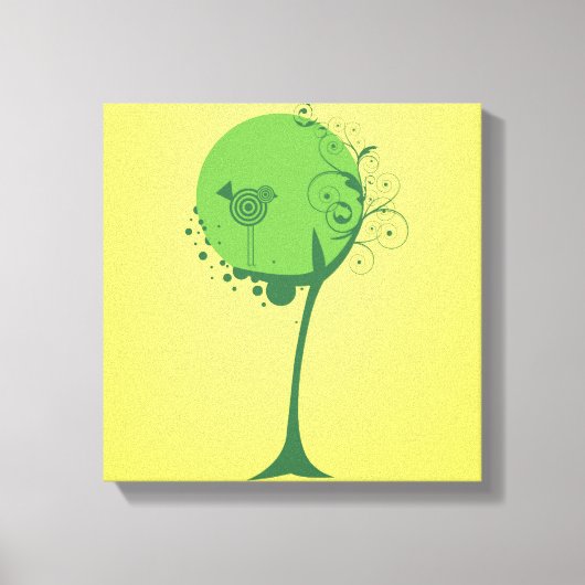 Toile Abstraite enrobée dans l'arbre (Recto)