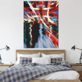 Toile Abstraite enrobée d'art orageux (Insitu(Chambre))