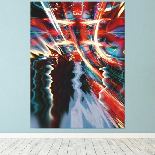 Toile Abstraite enrobée d'art orageux (Insitu (Plancher de Bois))