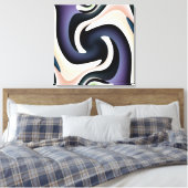 Toile Abstraite enrobée de deux pieds Carré (Insitu(Chambre))