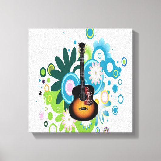 Toile Abstraite enveloppée de guitare (Recto)