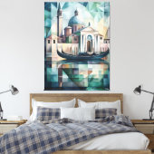 Toile Abstraite ligne aérienne géométrique de Venise ave (Insitu(Chambre))