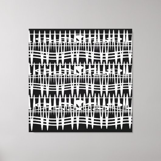 Toile Abstraite ligne géométrique blanche moderne (Recto)