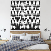 Toile Abstraite ligne géométrique blanche moderne (Insitu(Chambre))