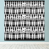 Toile Abstraite ligne géométrique blanche moderne (Insitu (Plancher de Bois))