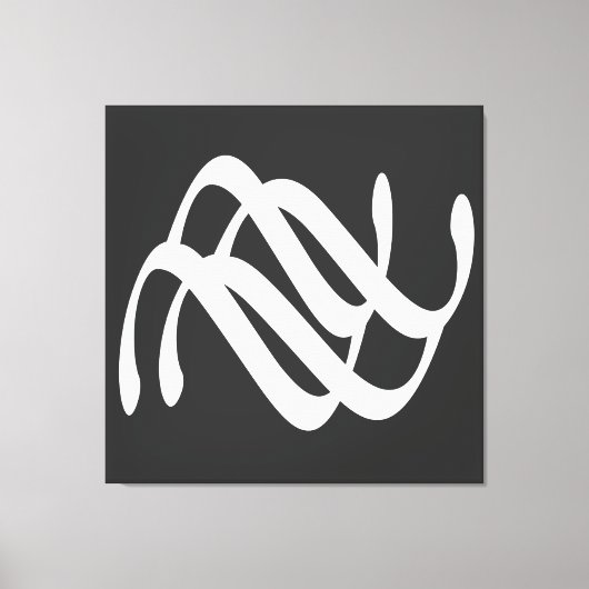 Toile Abstraite ligne géométrique blanche moderne (Recto)