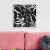 Toile Abstraite moderne Black White Fern (Insitu(Salon))