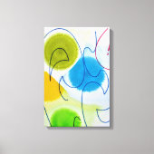 Toile Abstraite moderne et design Jaune Imprimer (Recto)