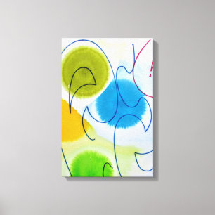 Toile Abstraite moderne et design Jaune Imprimer