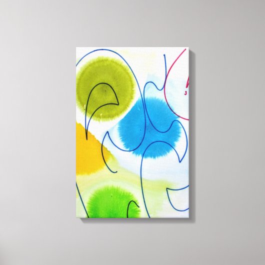 Toile Abstraite moderne et design Jaune Imprimer (Recto)