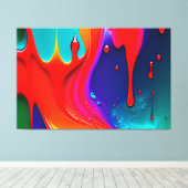 Toile Abstraite peinture vibrante Déchets (Insitu (Plancher de Bois))