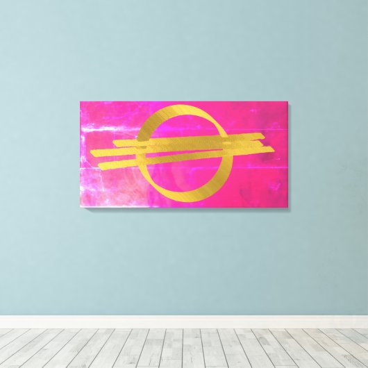 Toile Abstraite Stretched Pink Or (Insitu (Plancher de Bois))