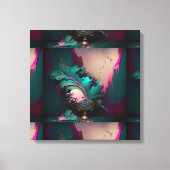 Toile Abstraite Turquoise et rose (Recto)