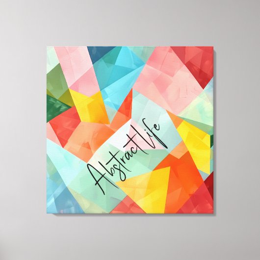 Toile Abstraite vie colorée (Recto)