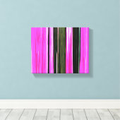 Toile Abstraites Bandes Verticales Rose Et Vert 704 (Insitu (Plancher de Bois))
