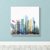 Toile Abu Dhabi, United Arab Emirat | Skyline (Insitu (Plancher de Bois))