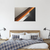 Toile Accent Minimaliste Abstrait Orange Brûlé (Insitu(Chambre))