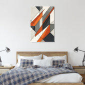 Toile Accent moderne abstrait orange brûlé (Insitu(Chambre))