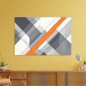 Toile Accent Orange Abstrait Moderne (Insitu(Salon))