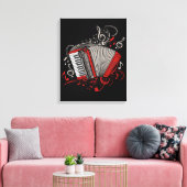 Toile Accordéon Player Venin Men Folk Music Accordion (Insitu(Salon))